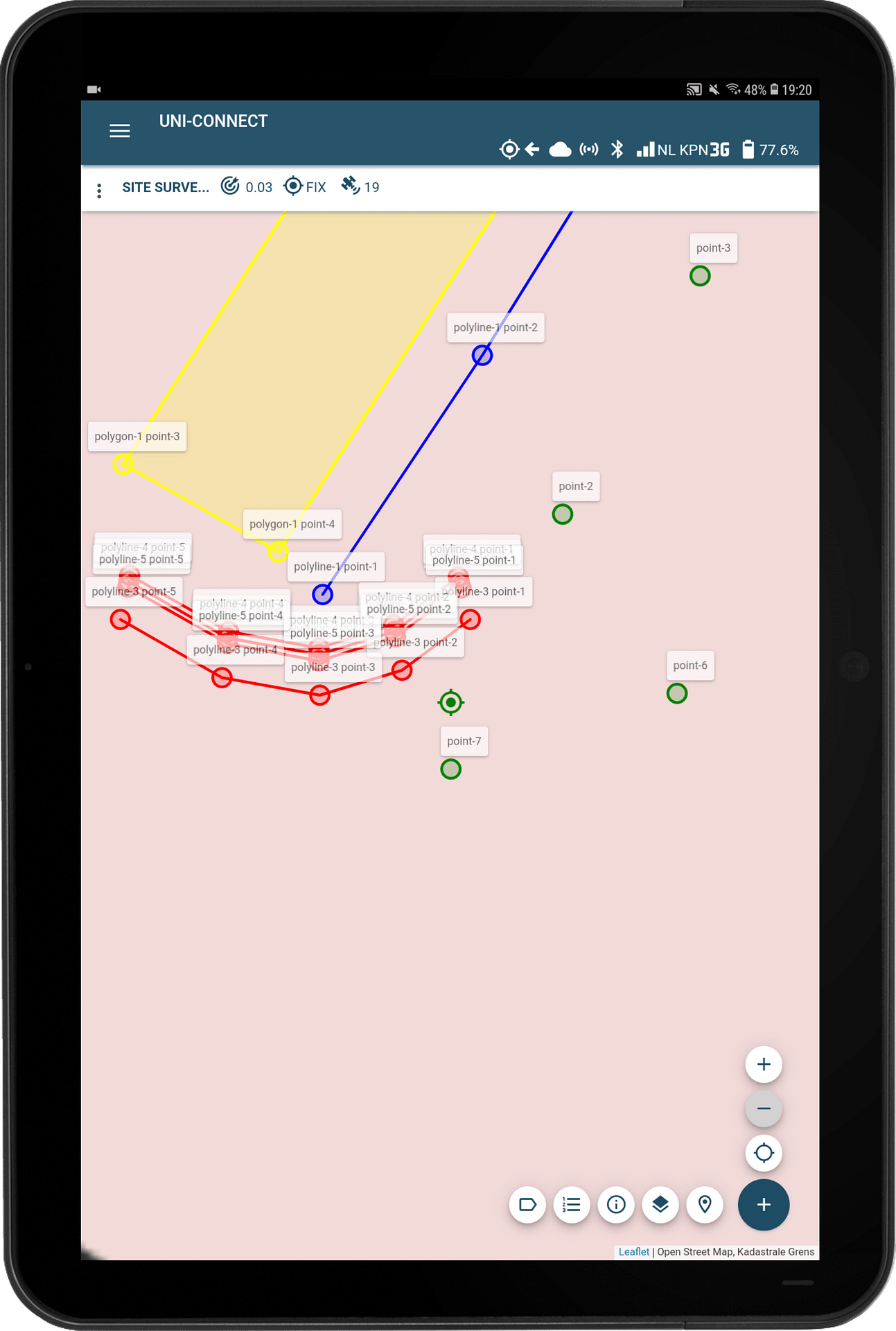 Verticale projectoverzichtslabels