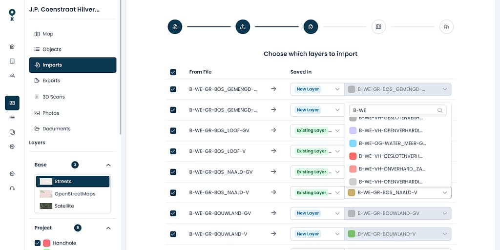 Layer Mapping in marXact's UNI-Cloud